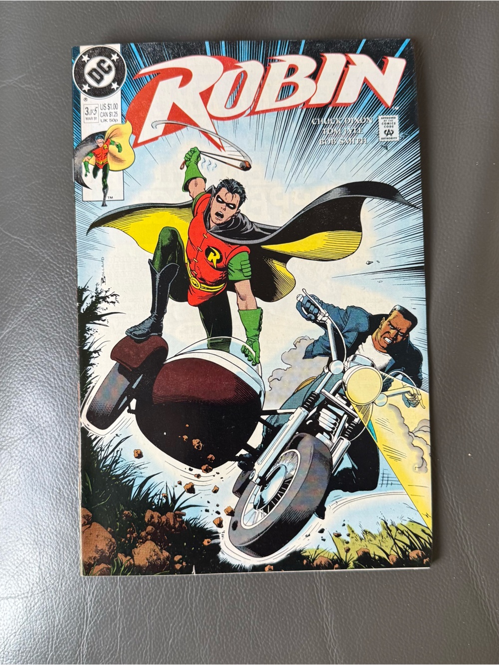 DC Comics Robin Comic Book Cover - Red, Yellow, Black, Green, Blue